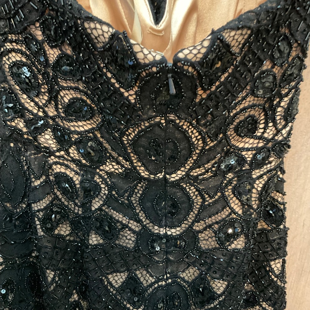 Jovani Corset Beaded Lace Black Mini Dress Prom formal size 2 - Picture 11 of 14